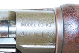 WORLD WAR II U.S. Remington M1903A3 Bolt Action C&R INFANTRY Rifle .30-06
Made in 1942 w/ “R.A. / FLAMING BOMB 10-42” Barrel - 10 of 21