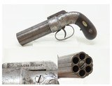 Antique ALLEN & THURBER .32 Bar Hammer PEPPERBOX Ring Trigger BELLY GUNJ.G. Bolen NEW YORK RETAILER Marked - 1 of 17