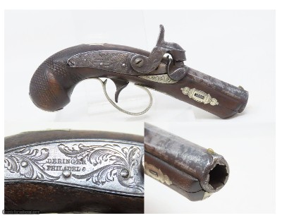 C. CURRY Agent Marked Antique HENRY DERINGER Percussion .45 POCKET Pistol
Infamous POCKET Pistol that Assassinated LINCOLN