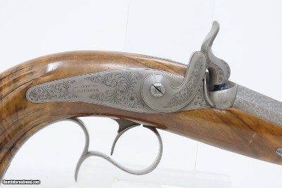 PAIR of Antique AURY of ST. ETIENNE .50 Percussion TARGET/DUELING PistolsBeautiful MATCHED BRACE of ENGRAVED French DUELERS - Image 22 of 25