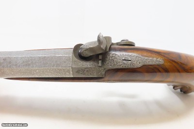 PAIR of Antique AURY of ST. ETIENNE .50 Percussion TARGET/DUELING PistolsBeautiful MATCHED BRACE of ENGRAVED French DUELERS - Image 11 of 25