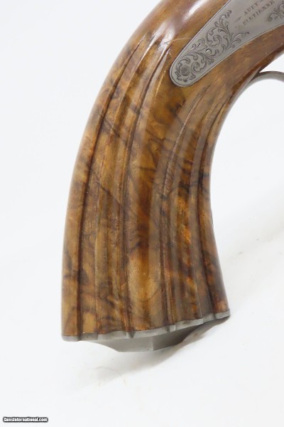 PAIR of Antique AURY of ST. ETIENNE .50 Percussion TARGET/DUELING PistolsBeautiful MATCHED BRACE of ENGRAVED French DUELERS - Image 21 of 25