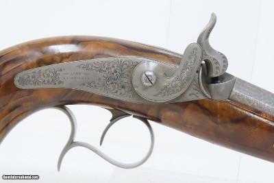 PAIR of Antique AURY of ST. ETIENNE .50 Percussion TARGET/DUELING PistolsBeautiful MATCHED BRACE of ENGRAVED French DUELERS - Image 5 of 25
