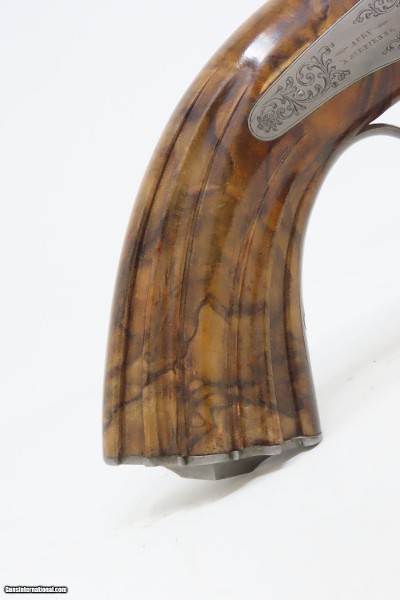 PAIR of Antique AURY of ST. ETIENNE .50 Percussion TARGET/DUELING PistolsBeautiful MATCHED BRACE of ENGRAVED French DUELERS - Image 4 of 25