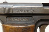 HAMBURG POLICE Marked GERMAN Mauser M1914 7.65mm Semi-Automatic C&R Pistol
German Police Side Arm in .32 ACP Caliber - 16 of 20