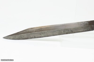 Mid-1800s ENGRAVED GERMAN SILVER DOUBLE BARREL KNIFE PISTOL .31 PercussionPistol/Knife Combo w/DAMASCUS BARRELS & FIXED BLADE - Image 9 of 16