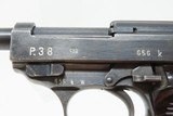 WW II THIRD REICH German SPREEWERKE “cyq” Code P.38 Semi-Auto Pistol C&R
World War II 9mm Sidearm “EAGLE/88” PROOFED - 6 of 19