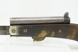 Circa 1840s SCARCE Liege Proofed HORSEMAN’S .36 Percussion KNIFE PISTOL
Pistol/Knife Combo w/ DAMASCUS BARREL & HORN GRIPS - 4 of 17