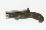 Circa 1840s SCARCE Liege Proofed HORSEMAN’S .36 Percussion KNIFE PISTOL
Pistol/Knife Combo w/ DAMASCUS BARREL & HORN GRIPS - 7 of 17