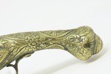 ORNATE ENGRAVED Antique BRASS Balkan FLINTLOCK Pistol Greece Bosnia Albania Circa 1750-1800 ENGRAVED All Metal Flintlock Pistol - 16 of 18