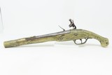 ORNATE ENGRAVED Antique BRASS Balkan FLINTLOCK Pistol Greece Bosnia Albania Circa 1750-1800 ENGRAVED All Metal Flintlock Pistol - 15 of 18