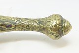 ORNATE ENGRAVED Antique BRASS Balkan FLINTLOCK Pistol Greece Bosnia Albania Circa 1750-1800 ENGRAVED All Metal Flintlock Pistol - 12 of 18