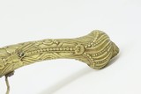 ORNATE ENGRAVED Antique BRASS Balkan FLINTLOCK Pistol Greece Bosnia Albania Circa 1750-1800 ENGRAVED All Metal Flintlock Pistol - 15 of 17