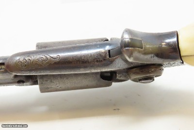 GUSTAVE YOUNG Antique FACTORY ENGRAVED COLT Model 1855 ROOT Pocket Revolver With Ivory Grip with Inscription - Image 11 of 17