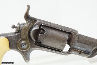 GUSTAVE YOUNG Antique FACTORY ENGRAVED COLT Model 1855 ROOT Pocket Revolver With Ivory Grip with Inscription - Image 5 of 17