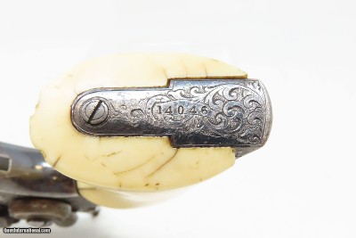 GUSTAVE YOUNG Antique FACTORY ENGRAVED COLT Model 1855 ROOT Pocket Revolver With Ivory Grip with Inscription - Image 10 of 17