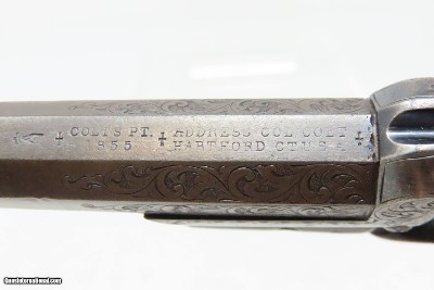 GUSTAVE YOUNG Antique FACTORY ENGRAVED COLT Model 1855 ROOT Pocket Revolver With Ivory Grip with Inscription - Image 7 of 17