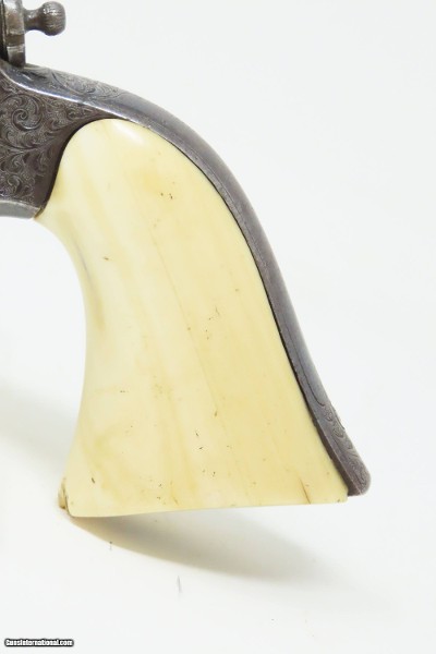 GUSTAVE YOUNG Antique FACTORY ENGRAVED COLT Model 1855 ROOT Pocket Revolver With Ivory Grip with Inscription - Image 6 of 17