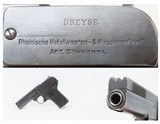 RHEINMETALL Dreyse Model 1907 7.65x17 Browning Pistol C&R Louis Schmeisser
GREAT WAR SIDEARM .32 ACP Made Circa 1910