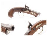 ENGRAVED & SILVER Mounted Antique DERINGER Percussion Pistol KILLED LINCOLN Henry Deringer’s Famous 1850s Pocket Pistol