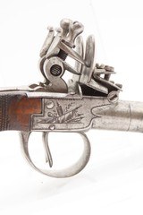 ENGRAVED Antique DOUBLE BARREL SxS European FLINTLOCK Pocket/Belt PistolFINE .34 Caliber SELF DEFENSE Belt / Pocket Pistol - 17 of 18