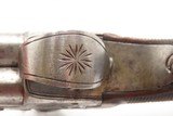 ENGRAVED Antique DOUBLE BARREL SxS European FLINTLOCK Pocket/Belt PistolFINE .34 Caliber SELF DEFENSE Belt / Pocket Pistol - 12 of 18