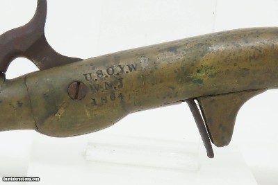RARE 1 of 1000 Antique CIVIL WAR U.S. NAVY M1861 Signal Pistol B.T. COSTONMade at the U.S. ORDNANCE YARD in WASHINGTON, D.C. - Image 4 of 17