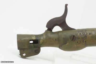 RARE 1 of 1000 Antique CIVIL WAR U.S. NAVY M1861 Signal Pistol B.T. COSTONMade at the U.S. ORDNANCE YARD in WASHINGTON, D.C. - Image 5 of 17
