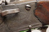 Antique WHEELER “Tap Action” FLINTLOCK DOUBLE BARREL Superposed .44 Pistol
ENGLISH Made LATE 1700s to EARLY 1800s! - 6 of 18