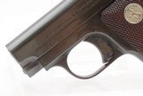 1926 mfr. COLT M1908 .25 ACP HAMMERLESS VEST POCKET Self Defense Pistol C&R ROARING TWENTIES Colt’s Smallest Semi-Auto - 4 of 17