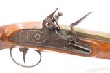 SHARPE of LONDON Brass Barrel ENGRAVED Flintlock BELT Self Defense Pistol English Maker Known for his “FUR TRADE” Pistols - 4 of 19