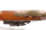 SHARPE of LONDON Brass Barrel ENGRAVED Flintlock BELT Self Defense Pistol English Maker Known for his “FUR TRADE” Pistols - 14 of 19