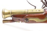 H. NOCK Antique BRASS BARRELED British Proofed FLINTLOCK BLUNDERBUSS Pistol 200+ Year Old WAR of 1812 Close Range Weapon - 20 of 20