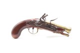 H. NOCK Antique BRASS BARRELED British Proofed FLINTLOCK BLUNDERBUSS Pistol 200+ Year Old WAR of 1812 Close Range Weapon - 2 of 20