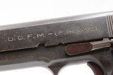 1950 mfg ARGENTINE ARMY Marked D.G.F.M.-F.M.A.P. M1927 Semi-Auto Pistol C&R Argentine 11.25mm (.45 ACP) SERVICE Revolver - 6 of 18