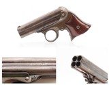 NICE Antique REMINGTON-ELLIOT .22 RF RING Trigger PEPPERBOX Deringer Pistol 4-Shot Ring Trigger Deringer Pistol - 1 of 16