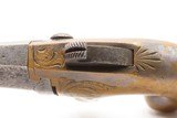 Desirable CIVIL WAR Era RARE All Metal Antique NATIONAL ARMS No. 1 Deringer ENGRAVED SCARCE SHORT BARREL Civil War-Era Pistol - 7 of 17