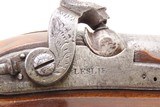 ENGRAVED Irish LESLIE Antique PERCUSSION .68 MANSTOPPER Belt/Pocket Pistol
Mid-19th Century CONCEAL & CARRY Gun - 6 of 18