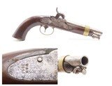 “U.S.N.” SCARCE Antique N.P. AMES U.S. NAVY M1842 BOXLOCK Percussion Pistol 1 of only 2,000; 1845 Dated MEXICAN-AMERICAN WAR