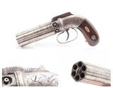 GOLD RUSH Era ALLEN & THURBER Antique WORCHESTER Period PEPPERBOX Revolver
ENGRAVED First DA Revolving Percussion Pistol