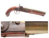 ENGRAVED Antique A.W. SPIES Brass Barrel .73 MANSTOPPER Percussion Pistol
Chambered in a MANSTOPPING .73 Caliber