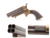 Antique CIVIL WAR/WILD WEST Era C. SHARPS Model 2 .30 RF PEPPERBOX Revolver 4-Shot FRONTIER Self Defense Pocket Gun - 1 of 18