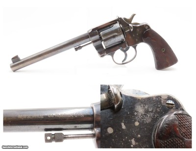 Scarce COLT “New Service” FLATTOP Target Model C&R .44 S&W RUSSIAN Revolver LARGE Double Action with 7 1/2” Barrel