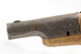 ENGRAVED, IVORY Gripped Pair of COLT Single Shot “THUER” Deringers Antique
COLT Marked HARDWOOD CASE & ANTIQUE IVORY GRIPS - 10 of 25