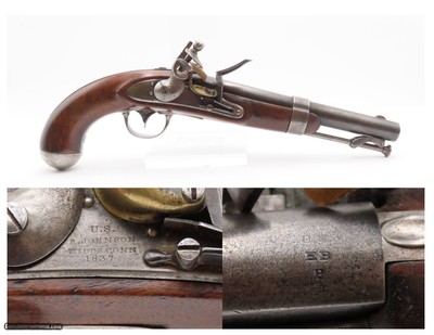 MEXICAN-AMERICAN WAR Antique R. JOHNSON U.S. M1836 .54 FLINTLOCK Pistol
STANDARD ISSUE Used Into the AMERICAN CIVIL WAR