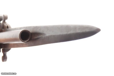 RARE Antique DUMOUTHIER Double Barrel Percussion KNIFE Pistol GERMAN SILVER Liege Proofed SIDE by SIDE Pistol/Knife Combo - Image 12 of 19