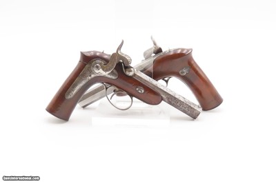 c1850s BRACE of FRENCH TARGET Pistols by GASTINNE-RENETTE Cased & Engraved.41 Caliber Percussion Matched Set - Image 23 of 25