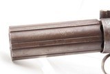 GOLD RUSH Era ALLEN & THURBER Antique WORCHESTER Period PEPPERBOX RevolverENGRAVED First DA Revolving Percussion Pistol - 6 of 21