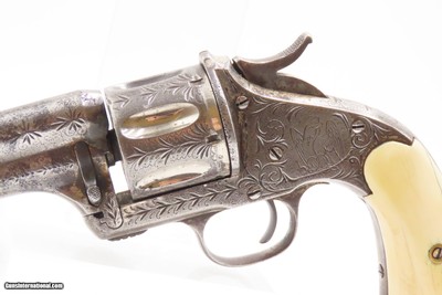 Antique MERWIN, HULBERT & Co. SA Large Frame “Frontier” w/ANTIQUE IVORIESENGRAVED Single Action Revolver ANTIQUE IVORY GRIP - Image 4 of 17
