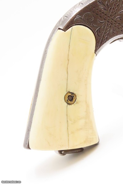Antique MERWIN, HULBERT & Co. SA Large Frame “Frontier” w/ANTIQUE IVORIESENGRAVED Single Action Revolver ANTIQUE IVORY GRIP - Image 15 of 17